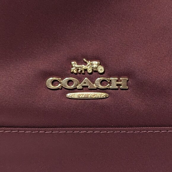 Coach Elle Shoulder Crossbody Bag + Coin Wallet Wine New No Tags - Picture 6 of 9